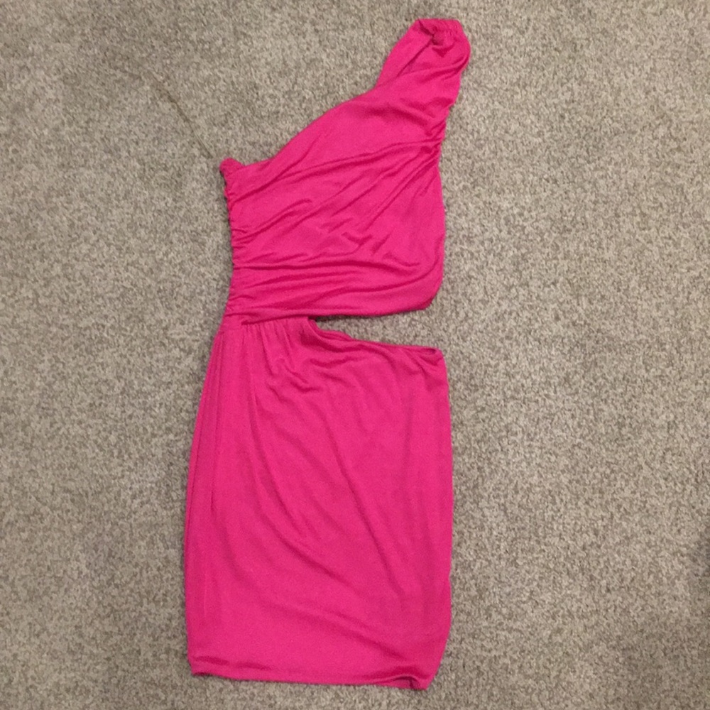 Guess side cut out pink dress
